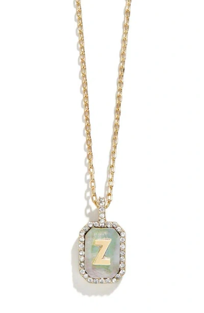 Baublebar Initial Pendant Necklace In Green-z