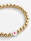 Baublebar Initial Pisa Beaded Bracelet In Gold