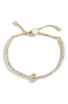 Baublebar Initial Slider Bracelet In Clear E