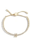 Baublebar Initial Slider Bracelet In Clear K