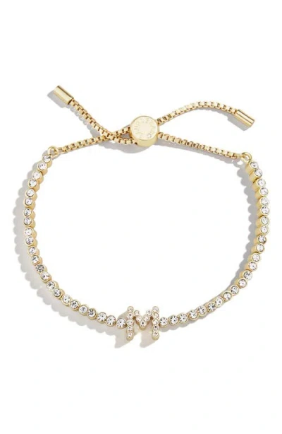 Baublebar Initial Slider Bracelet In Clear M