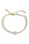 Baublebar Initial Slider Bracelet In Clear S