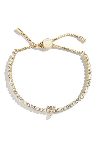 Baublebar Initial Slider Bracelet In Clear T
