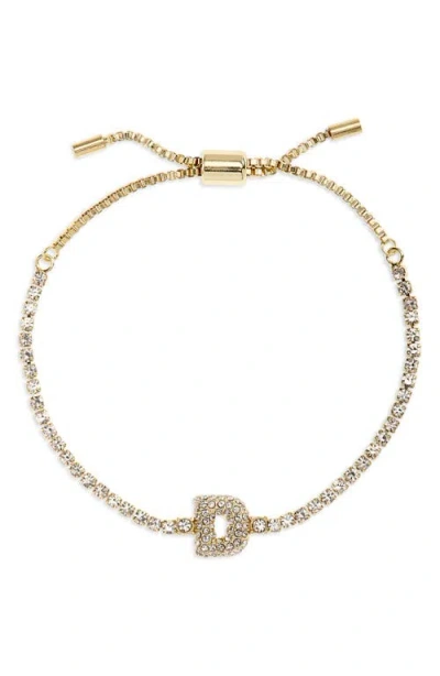 Baublebar Initial Tennis Slider Bracelet In Gold D