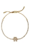 Baublebar Initial Tennis Slider Bracelet In Gold R