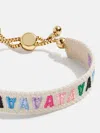 Baublebar Initial Woven Friendship Bracelet In White