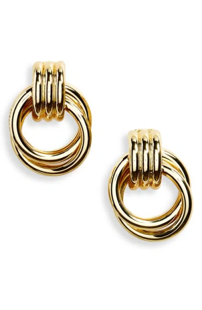 Baublebar Interlocking Hoop Earrings In Gold