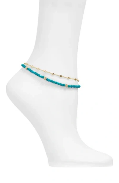 BAUBLEBAR BAUBLEBAR IRINA SET OF 2 SEMIPRECIOUS STONE ANKLETS
