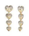 Baublebar Isabelle Pave Heart Linear Drop Earrings In Gold