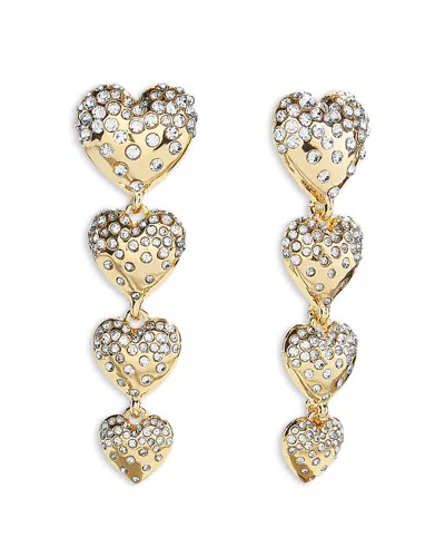 Baublebar Isabelle Pave Heart Linear Drop Earrings In Gold