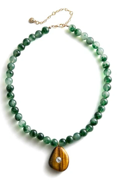 Baublebar Jamie Semi-precious Beaded Pendant Necklace In Green