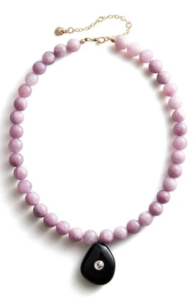 Baublebar Jamie Semi-precious Beaded Pendant Necklace In Pink