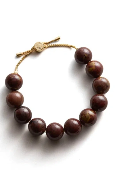 Baublebar Jane Beaded Statement Slider Bracelet In Brown