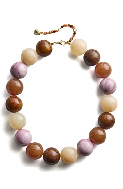 Baublebar Jane Rainbow Semiprecious Beaded Necklace In Brown Multi