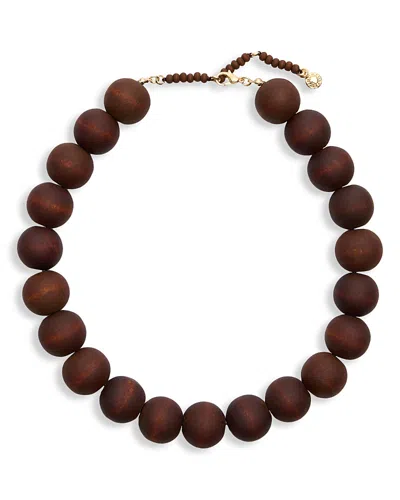 Baublebar Jane Semi Precious Stone Beaded Necklace, 17-20 In Brown