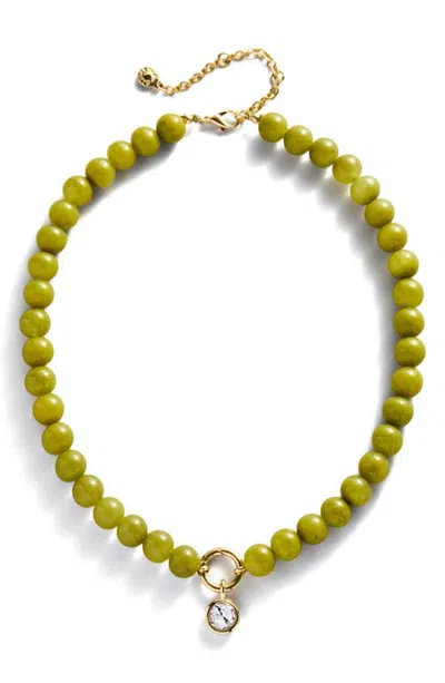 Baublebar Janette Beaded Pendant Necklace In Green