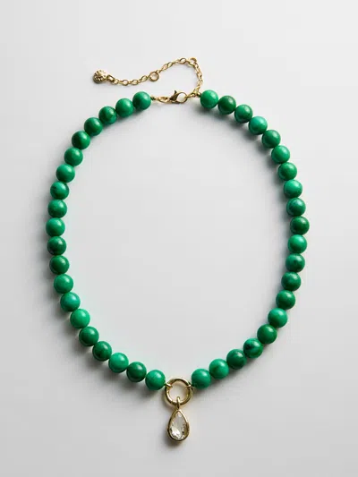 Baublebar Janette Beaded Ring Necklace In Green