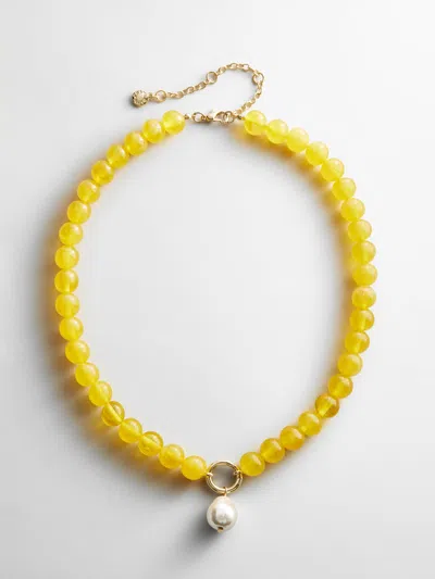 Baublebar Janette Beaded Ring Necklace In Gray