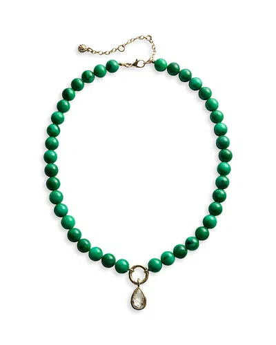 Baublebar Janette Beaded Ring Necklace, 17 In Green