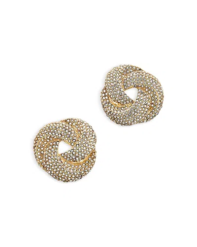 BAUBLEBAR JEMMA SPARKLING YELLOW GOLD TONE KNOT STUD EARRINGS, 1.1 DIAMETER