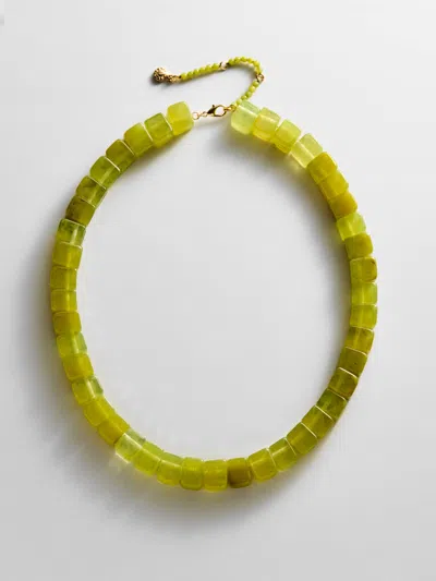 Baublebar Jess Square Beaded Necklace In Yellow