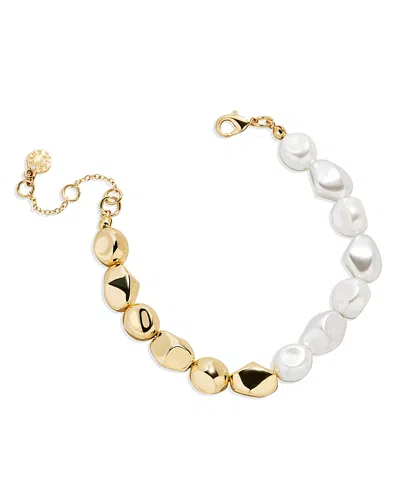 Baublebar Johna Faux Pearl Bracelet In Silver