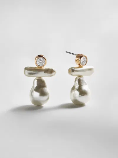 Baublebar Josephine Pearl Earrings In White
