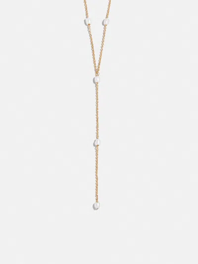 Baublebar Juliet Pearl Lariat Necklace In Gold