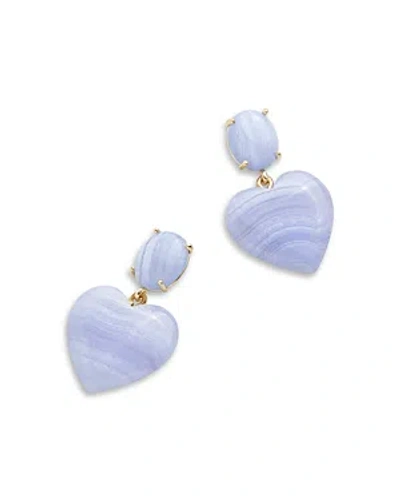 BAUBLEBAR JUNO SHERI SEMI PRECIOUS GEMSTONE HEART DROP EARRINGS