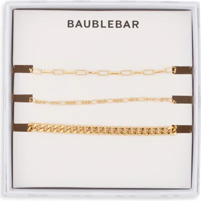 Baublebar Just Add Gold Set Of 3 Assorted Bracelets