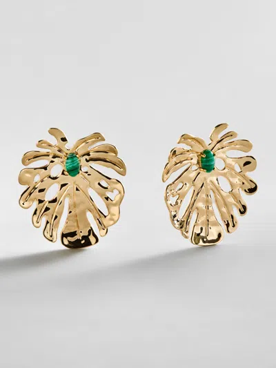 Baublebar Just Breezy Palm Leaf Earrings In Gold