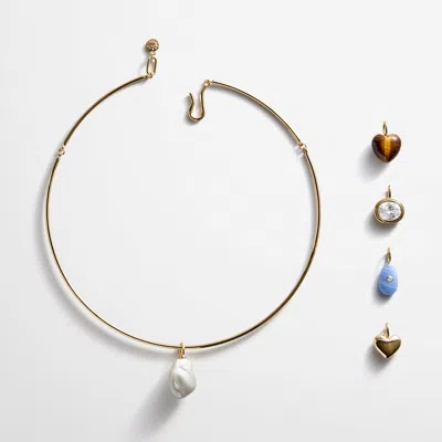 Baublebar Kacey Removable Charm Collar Necklace In Gold