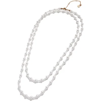 Baublebar Kai Faux Pearl Long Necklace In White