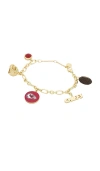 Baublebar Kansas City Chiefs Charm Bracelet In Gold