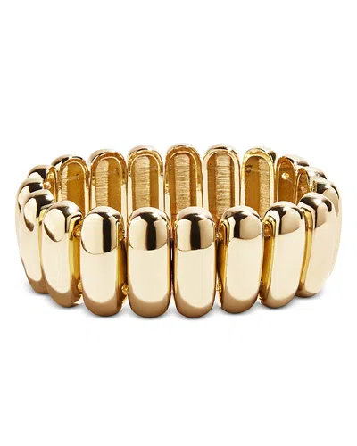 Baublebar Keira Ribbed Stretch Bracelet In Gold