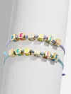 Baublebar Kids' Bestie Friendship Bracelet Set In Gold