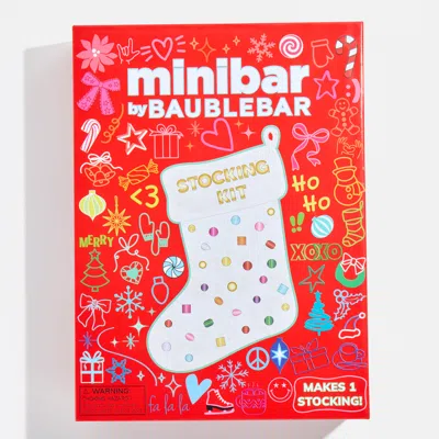 Baublebar Kids Diy Christmas Stocking Craft Kit In Red