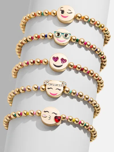 Baublebar Kids' Emoji Pisa Bracelet Set In Gold