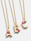 Baublebar Kids' Heart Initial Necklace In Multi