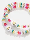 Baublebar Kids' Initial & Heart Bracelet Set In Multi