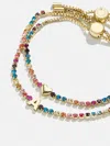 Baublebar Kids' Initial & Heart Tennis Bracelet Set In Multi