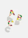Baublebar Kids' Rainbow Initial Earrings In Multi