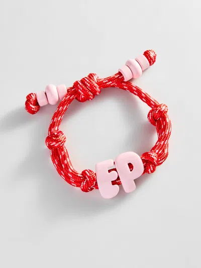 Baublebar Knotty Enamel Initial Custom Bracelet In White