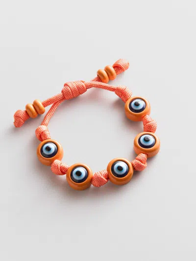 Baublebar Knotty Good Eye Cord Bracelet In Orange