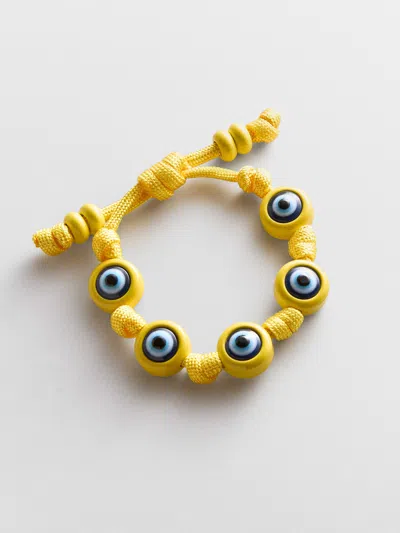 Baublebar Knotty Good Eye Cord Bracelet In Yellow