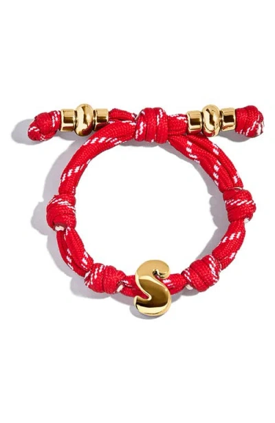Baublebar Knotty Initial Bracelet In Red