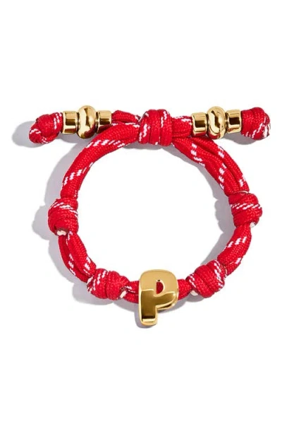 Baublebar Knotty Initial Bracelet In Red