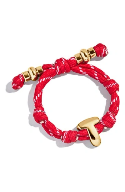Baublebar Knotty Initial Bracelet In Red