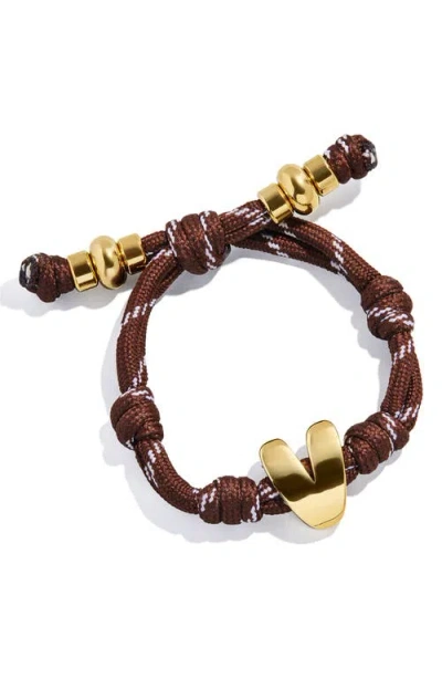 Baublebar Knotty Initial Bracelet In Brown