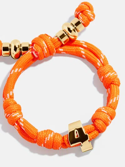 Baublebar Knotty Varsity Number Custom Bracelet In Orange